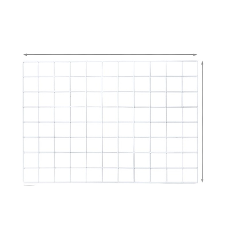 照片墙装饰宿舍ins相片免打孔挂墙夹子红房间墙上铁艺网格置物架 封后 长方形网格网片白色(1块)