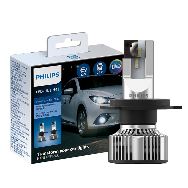 飞利浦(PHILIPS)星耀光第二代 汽车LED大灯 H8/H11/H16 LED车灯 无损安装远近光灯 6500K