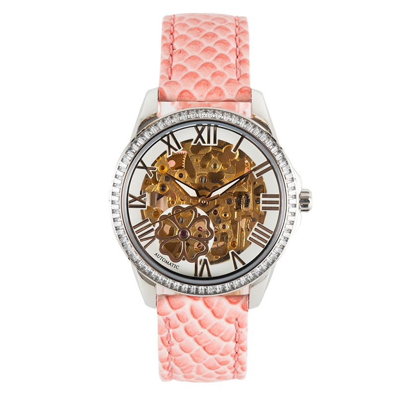 妙时空(MIUSKONE) 女神镂空花瓣元素方钻机械机芯皮带腕表 – 典雅系列MS50 (遇国庆/春节将于假后首日发货)