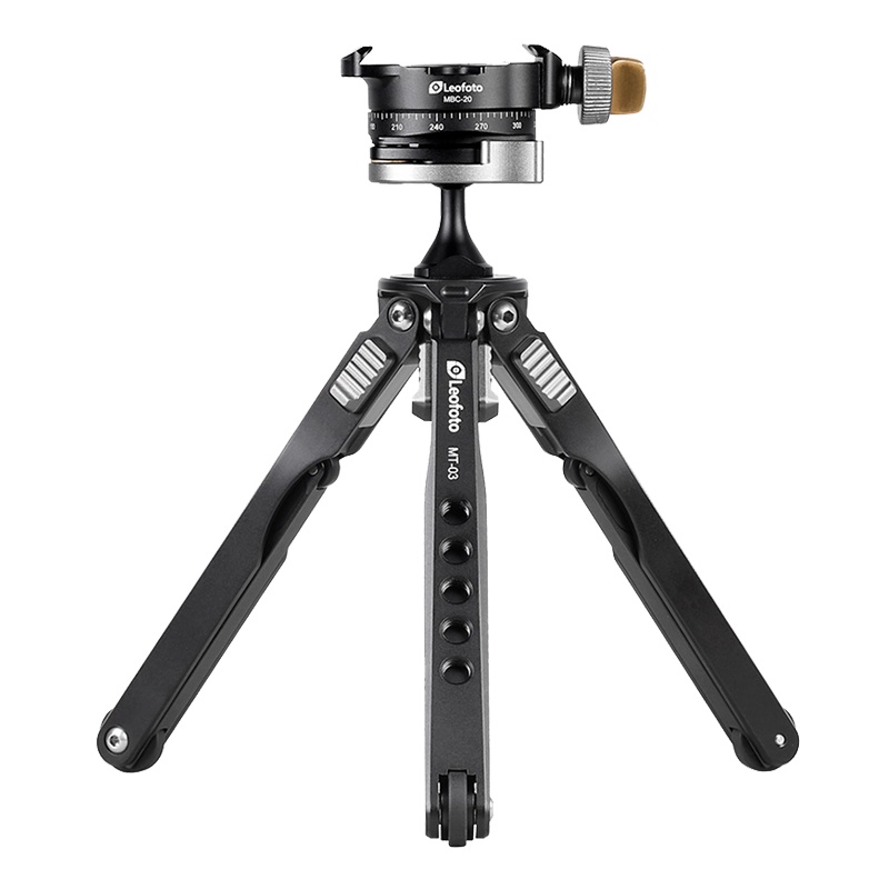 徕图(Leofoto) MT-03+MBC-20迷你桌面便携微单单反摄影摄像三脚架云台旅游手机直播轻便支架套装MT-03