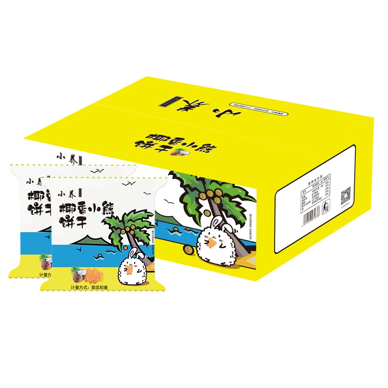 小养 椰香小熊饼干400g整箱儿童网红熊仔动物饼干零食小吃休闲食品