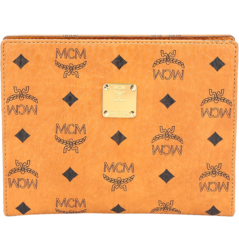 自营 新品 MCM 女士时尚经典人造革黑色干邑色手拿包 MXZ8AVI69CO001