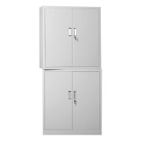 [一鹏]文件柜 分双节办公室铁皮柜 档案柜资料柜 带锁落地储物柜子