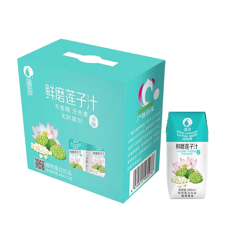 莲爽 冰糖莲子汁200ML*12(钻石包)植物蛋白饮品