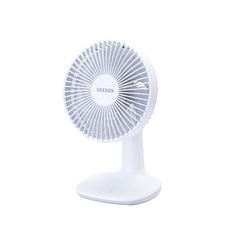 SEEDEN西点风扇桌面直流空气循环扇可充电便携式宿舍usb静音台扇 KF-1570