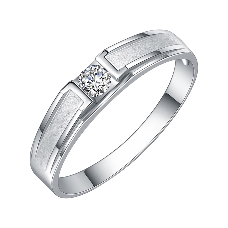 GZUAN古钻珠宝 18K金钻石情侣款戒指对戒/结婚戒指 J1815