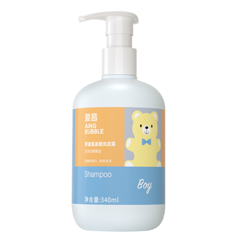 aing爱音儿童氨基酸洗发液 男童女童洗发露3-6-12洗发水 男童340ml