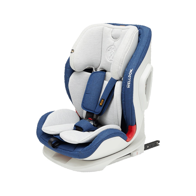 Welldon惠尔顿儿童安全座椅汽车用车载9个月-12岁可坐躺宝宝婴儿诺亚星际蓝