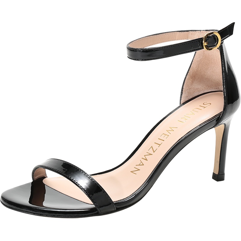 STUART WEITZMAN 斯图尔特·韦茨曼 女士 皮革一字带高跟凉鞋 NUNAKEDSTRAIGHT