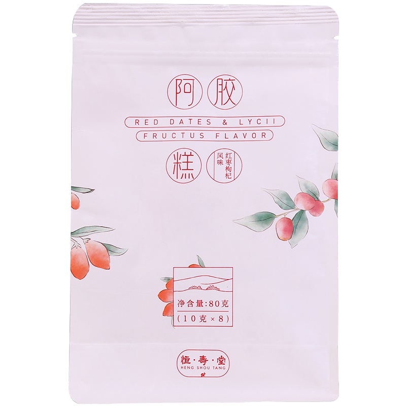 恒寿堂红枣枸杞风味阿胶糕自立袋80g