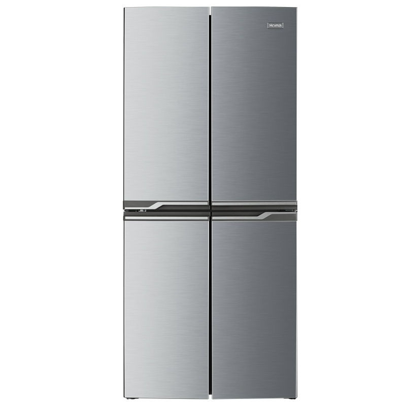 奥马(Homa) BCD-388DK 388升 十字对开门冰箱 冷藏定期除霜 电脑控温 大容量节能家用 多门分储 银色