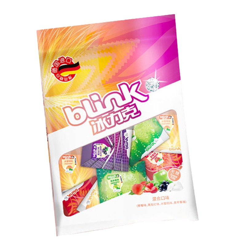 德国进口blink冰力克无糖果粉薄荷糖小零食网红糖果接吻糖喜糖100粒/袋