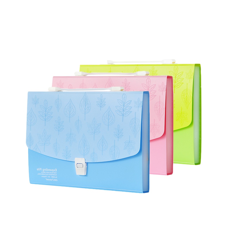 得力(deli)5880风琴包A4办公用品13格文件夹包学生试卷夹文具考卷包收纳整理糖果色多层夹包混色单个装