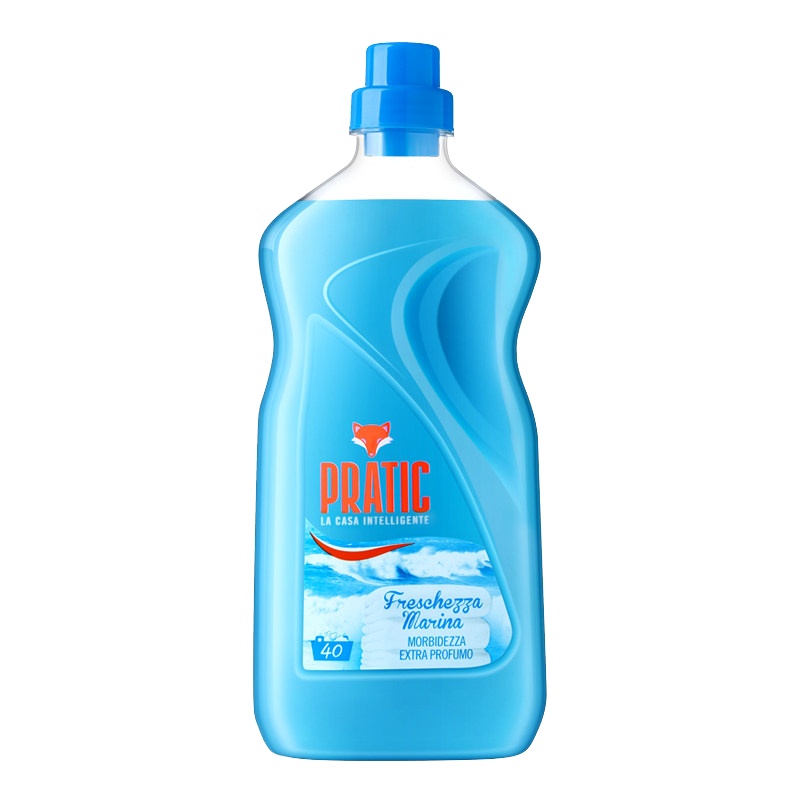 PRATIC狐狸爸爸衣物柔顺剂2000ml*1瓶 清香柔软剂护理剂持久留香防静电洗衣机手洗原装进口