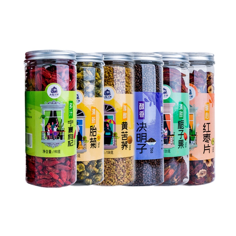 山海小将 清新花茶组合B 栀子果红枣片黄苦荞决明子红枸杞胎菊 泡水 办公室必备