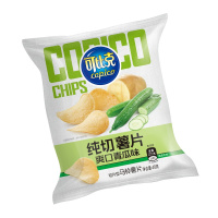 可比克 膨化食品 纯切薯片40g(爽口青瓜味)