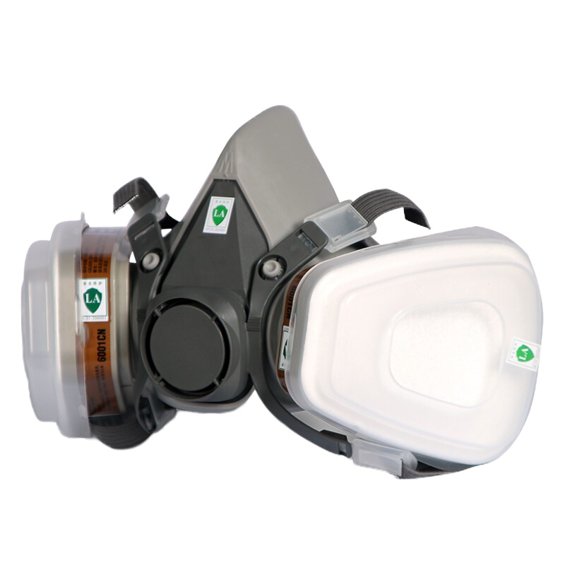 3M 6200防毒面具防尘毒套装(主体*1+滤盒*1+滤棉*2+滤棉盖*2)