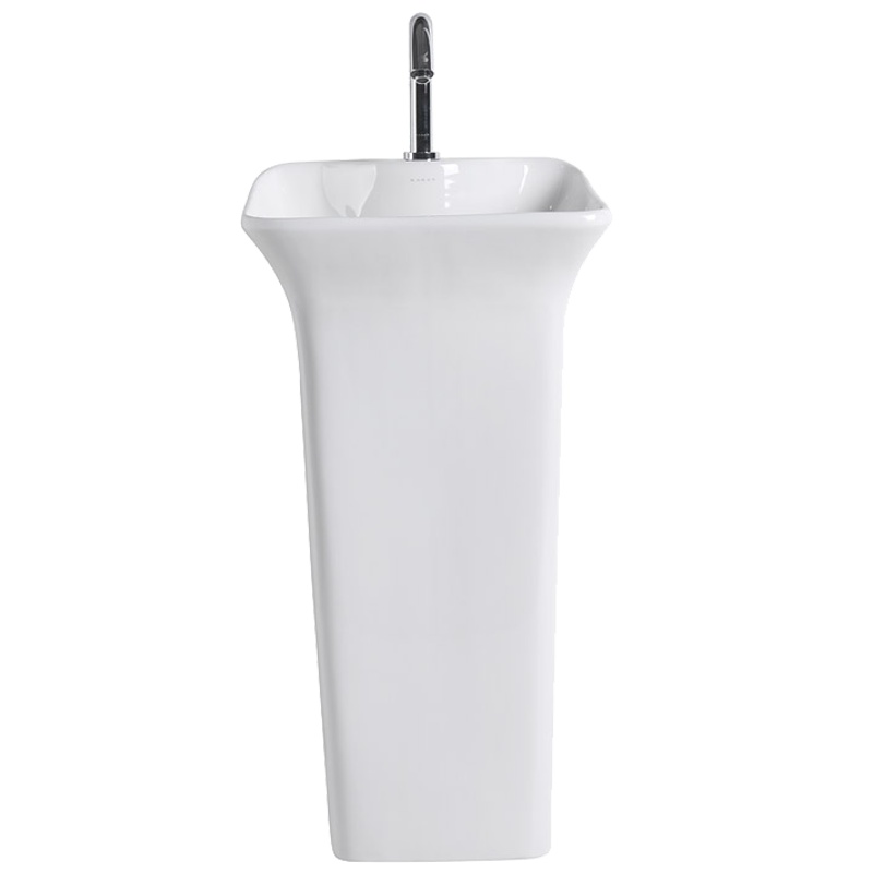 科勒旗下品牌 卡丽卫浴(KARAT) 一体立柱盆陶瓷阳台盆洗手盆卫生间洗脸盆落地洗 25004T-WK