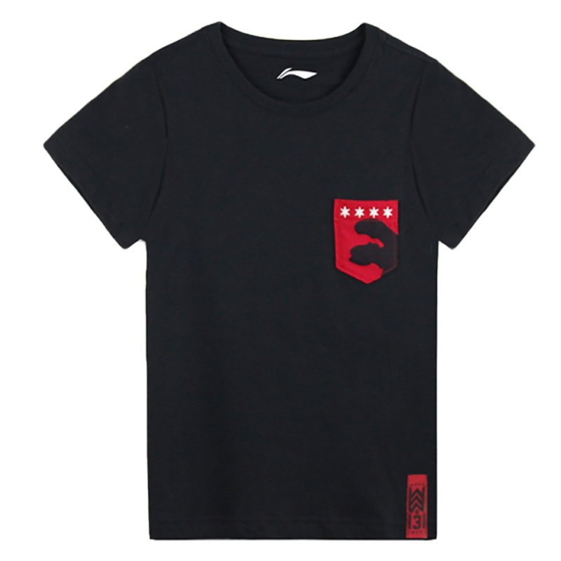 LI-NING KIDS 男中大童短袖圆领运动t恤