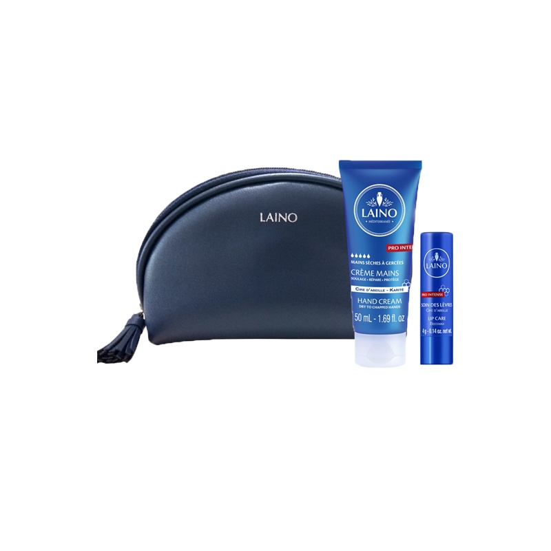 蕾娜乳木果舒缓修复护手霜50mL+蕾娜乳木果润唇膏4g+化妆包