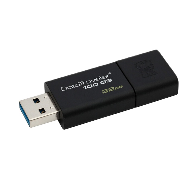金士顿u盘DT100G3 容量32G 电脑商务办公 黑色(U盘)