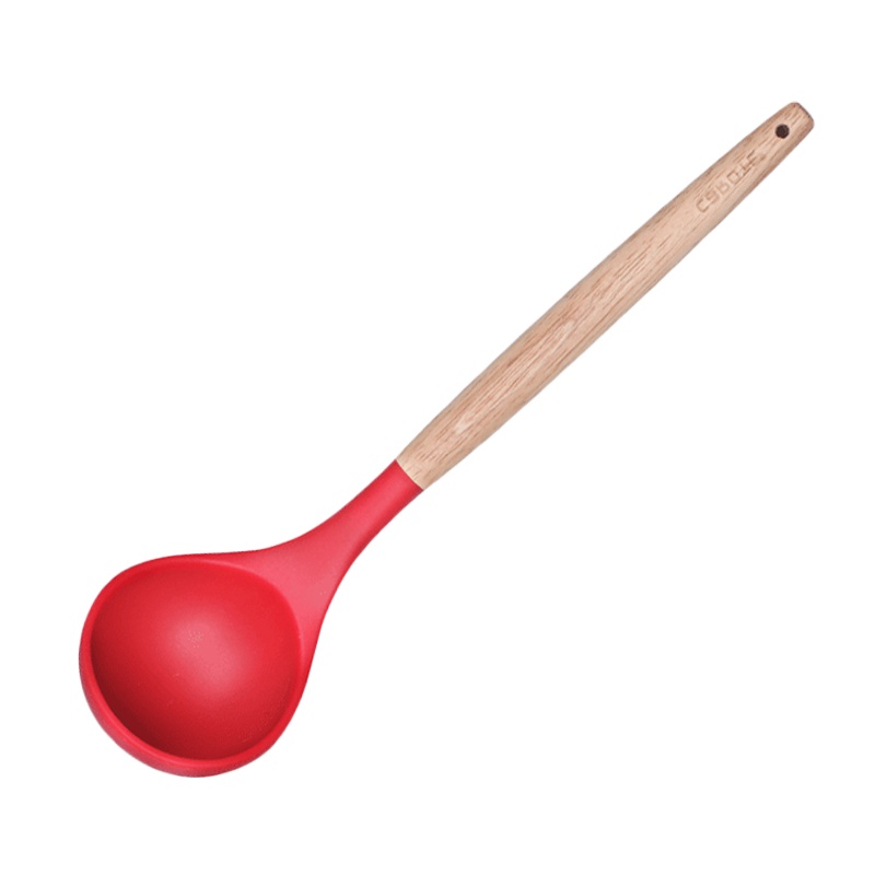 Carote硅胶铲子不粘锅专用炒菜铲厨房汤勺硅胶锅铲 红色汤勺