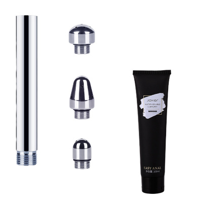 SM后庭灌肠清洗器工具肛冲洗gay情趣性用品插入清肠女用玩具女 三头清洗器+润滑100ML