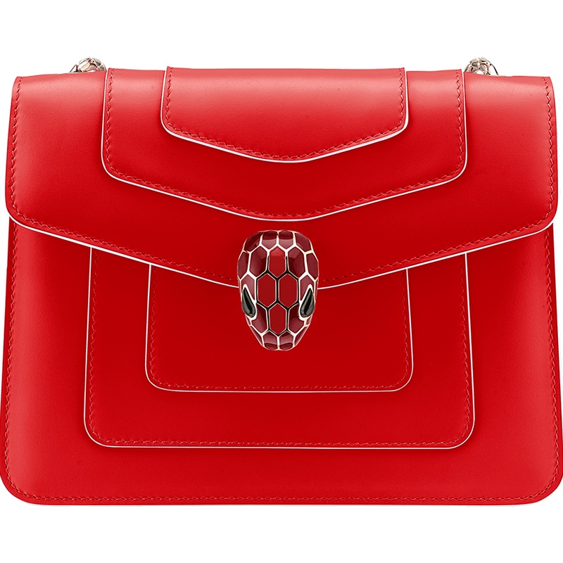 BVLGARI/宝格丽 SERPENTI FOREVER 单肩包 289196 胭脂色