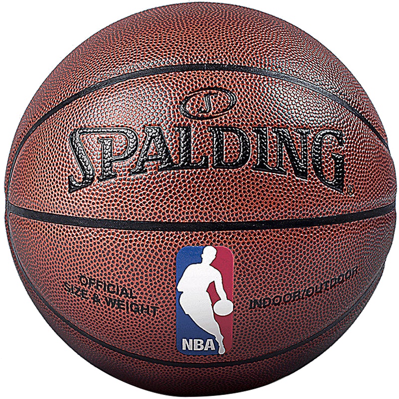斯伯丁SPALDING篮球通用篮球PU材质74-673青少年5号篮球-彩色运球人系列