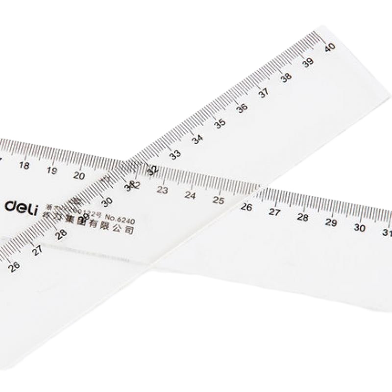 得力6240 40cm塑料直尺（1把价格）