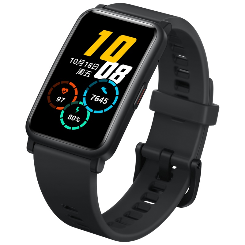 荣耀手表ES 陨石黑 1.64英寸高清大屏 10天续航 快充 95种运动模式 50米防水 女性生理周期管理 智能心率 睡眠 血氧