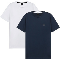 HUGO BOSS 雨果博斯 男士棉/涤纶圆领短袖T恤两件套装 50446125