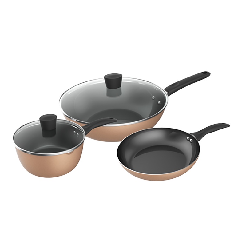 美的不粘炒菜锅煎锅奶锅三件 SL0303