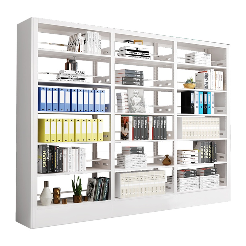 创世人 办公家具钢制书架学校图书馆书店书籍室阅览室书架书柜资料架柜双面一列三组