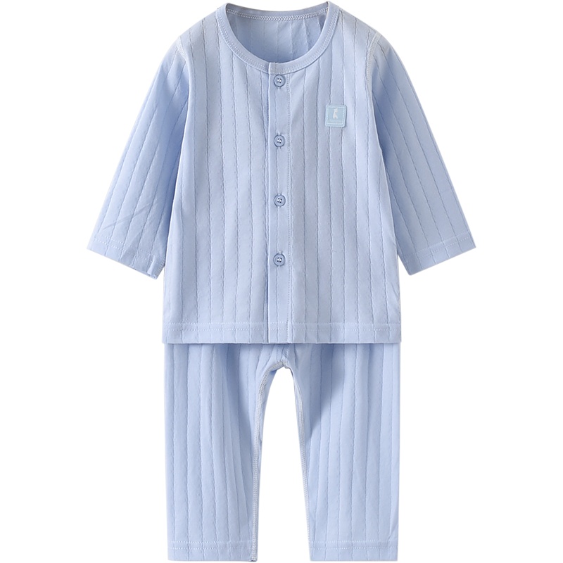 童泰夏季3月-3岁婴幼儿男女宝宝衣服休闲纯棉对开内衣套装