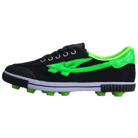 双星红明星足球鞋碎钉男女童HG足球鞋帆布足球鞋橡胶 DSA445