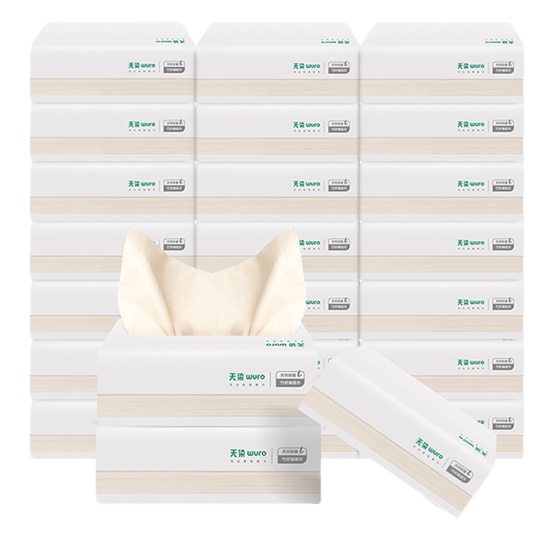 无染天然竹纤维抽纸乐享装3层 24包装