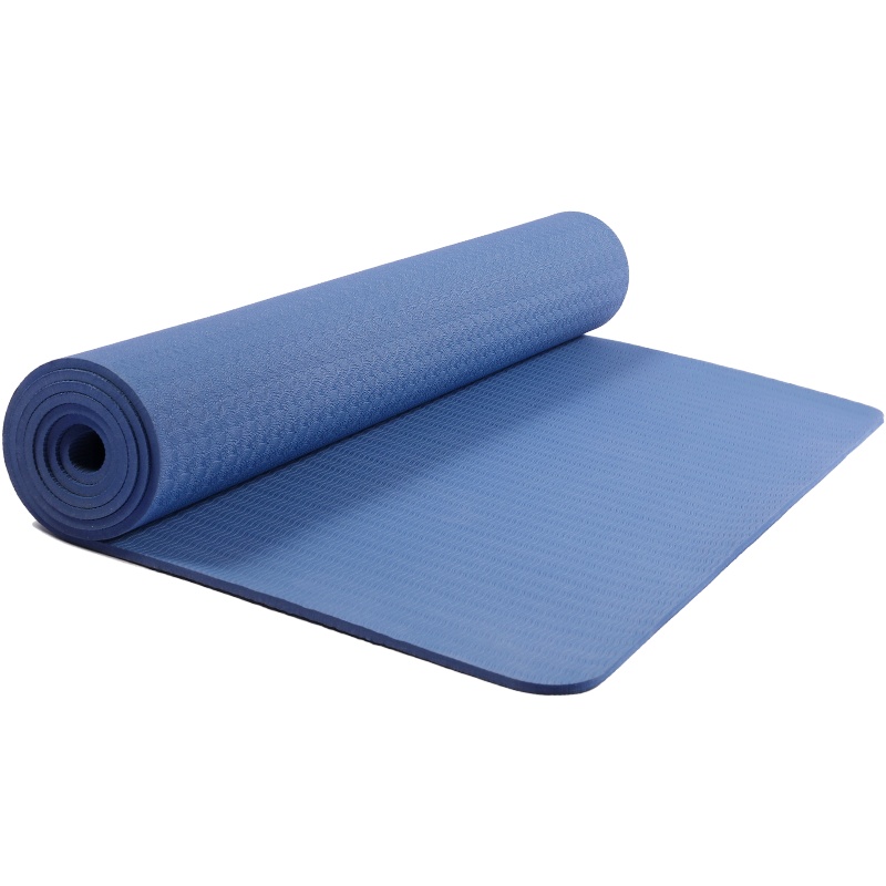 云麦(YUNMAI)单色瑜伽垫藏蓝色加宽80cm初学者专业健身垫子地垫tpe家用