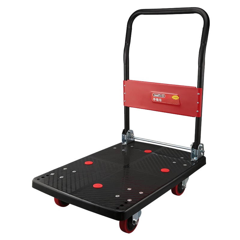 赛拓(SANTO)2197 折叠轻音平板车300斤 手推车小推车拉货车搬运工具车