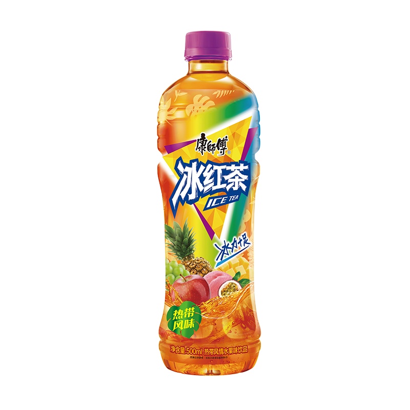 康师傅 热带风味冰红茶500ml*15瓶 整箱装