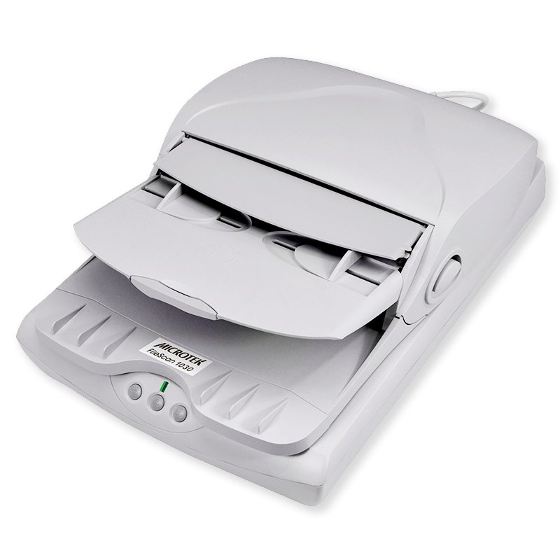 MICROTEK FileScan 1030 中晶双平台高速节能扫描仪A4平板馈纸式自动进纸双用照片高清发票