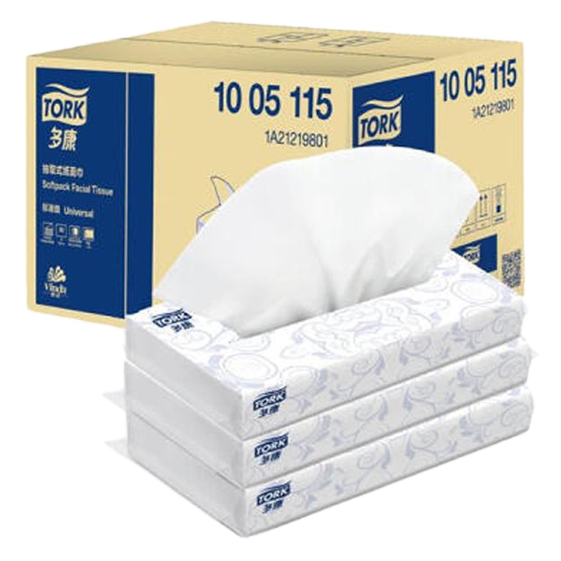 维达 VINDA 多康TORK抽纸 2层80抽*100包大规格整箱销售 酒店客房软抽纸巾