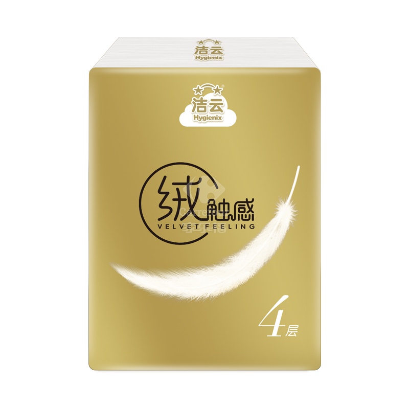 洁云绒触感4层手帕纸-12包装