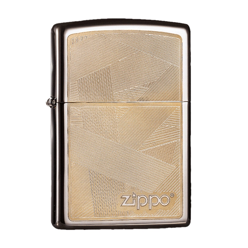 美国ZIPPO打火机 芝宝 纵横交错黑冰捆绑 24943 男士礼品