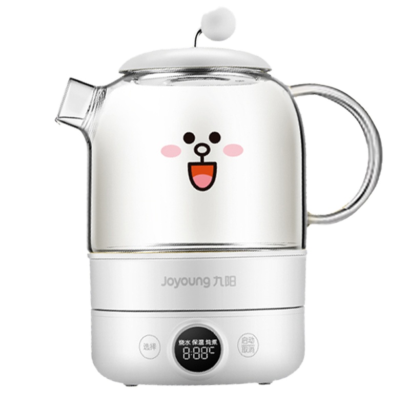 九阳line可妮兔联名款 优质控温器 提壶记忆 高硼硅玻璃 煮茶器花茶燕窝烧水壶养生壶K08-D601(白)