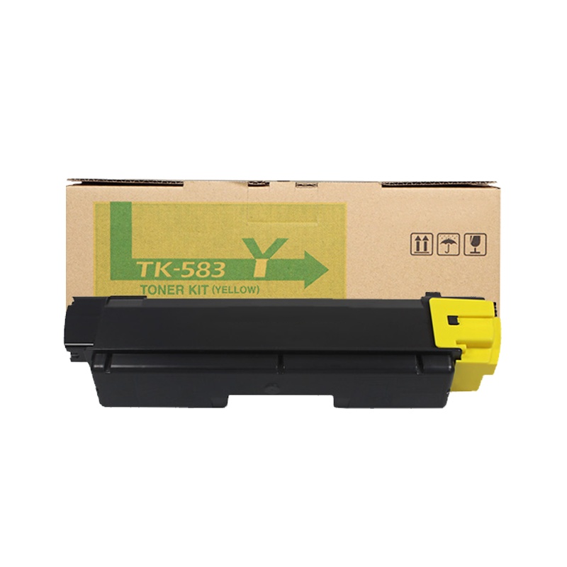 艾洁 TK583Y粉盒商务版黄色 适用京瓷 FSC5150DN P6021cdn TK583复印机碳粉