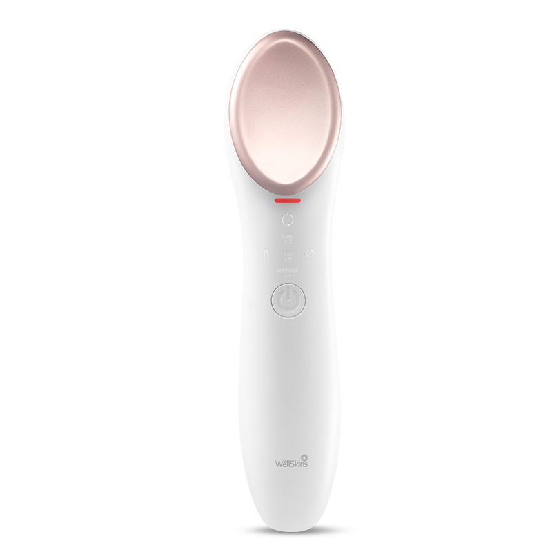薇新wellskins冰暖旋转美眼仪护眼仪缓解疲劳饿改善细纹眼部按摩仪器按摩棒导入仪美容仪器 白色