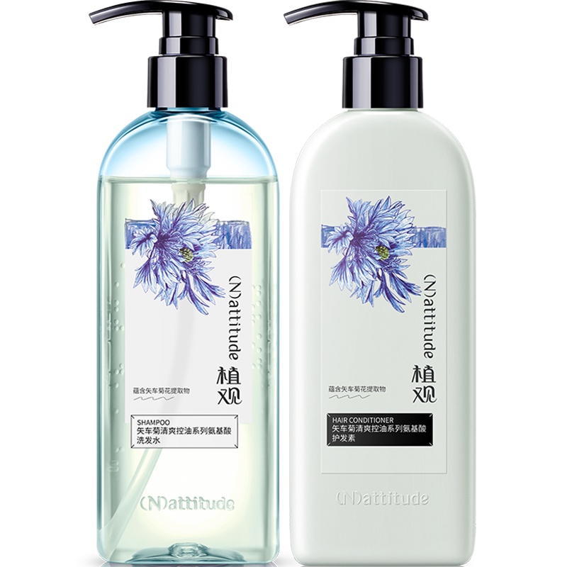 植观 矢车菊 清爽控油洗发水251ml+护发素251ml
