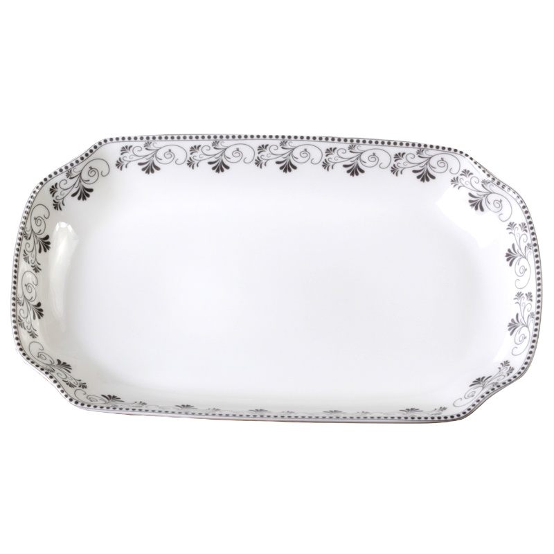 企购优品 11.5英寸鱼盘 陶瓷家用创意鱼盘