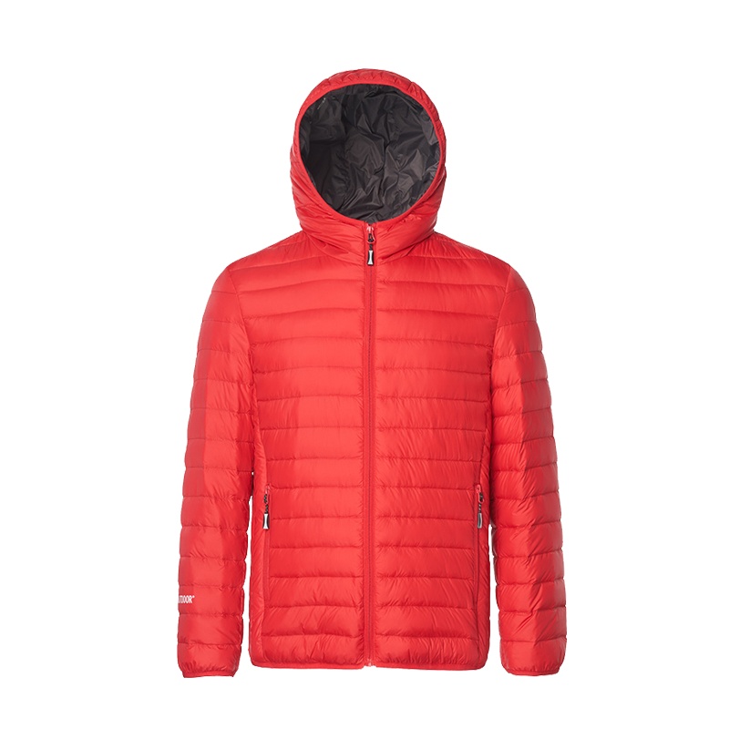 千仞岗(CHERICOM)冬季新款青年男士羽绒服轻薄短款时尚休闲纯色连帽外套